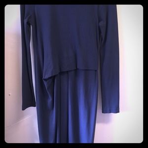 COS Dark blue dress with easy pleats in front